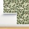 Magnolia Blooms Green White Flowers Botanical Floral Custom Removable Wallpaper by Spoonflower Peel & Stick Wallpaper 2FT Wide
